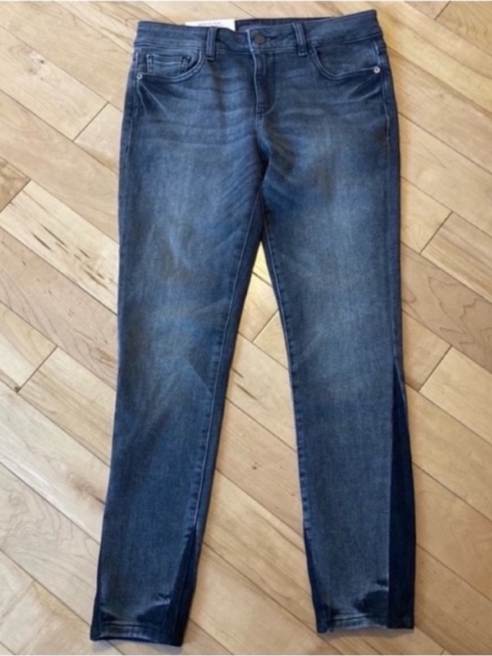 NWT DL1961 Florence Ankle Mid Rise Instasculpt Skinny Jeans Badlands gray sz 26